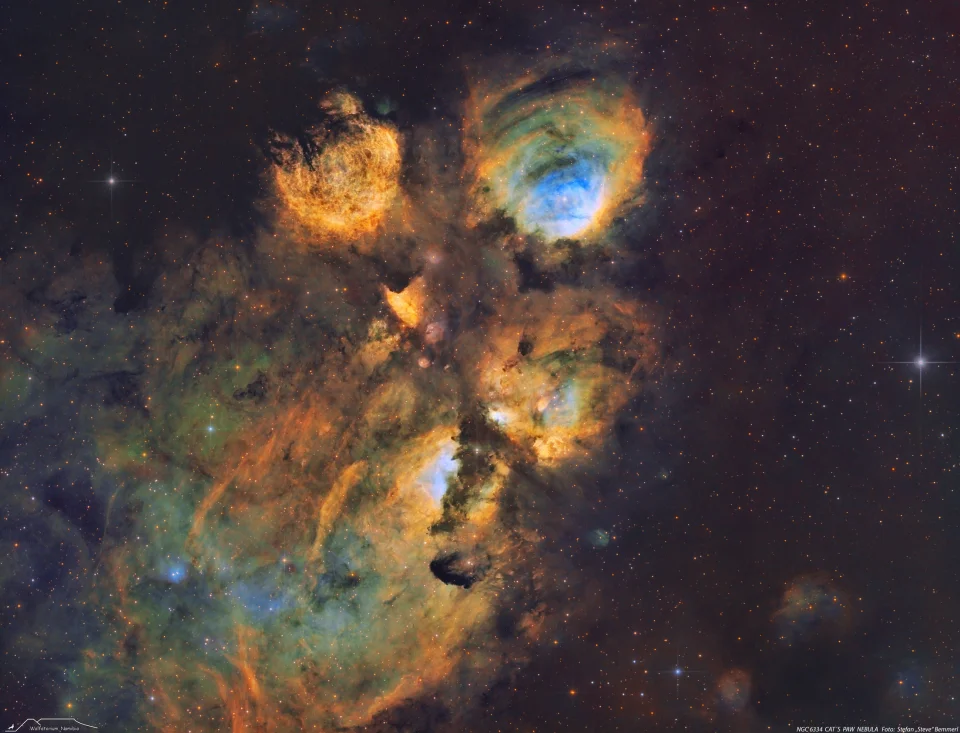 美丽的猫掌星云NGC 6334