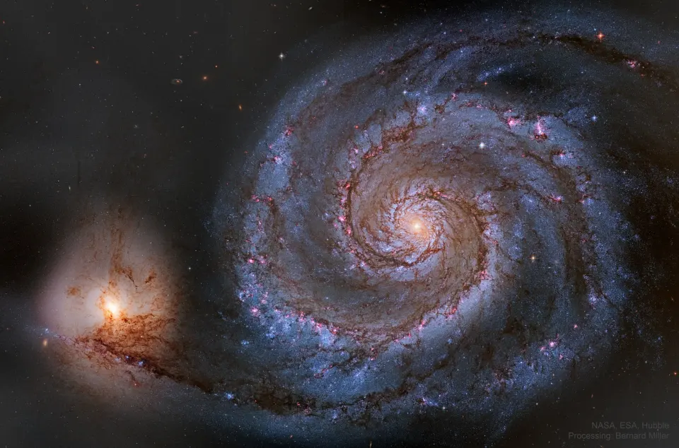 哈勃拍摄的美丽涡状星系M51