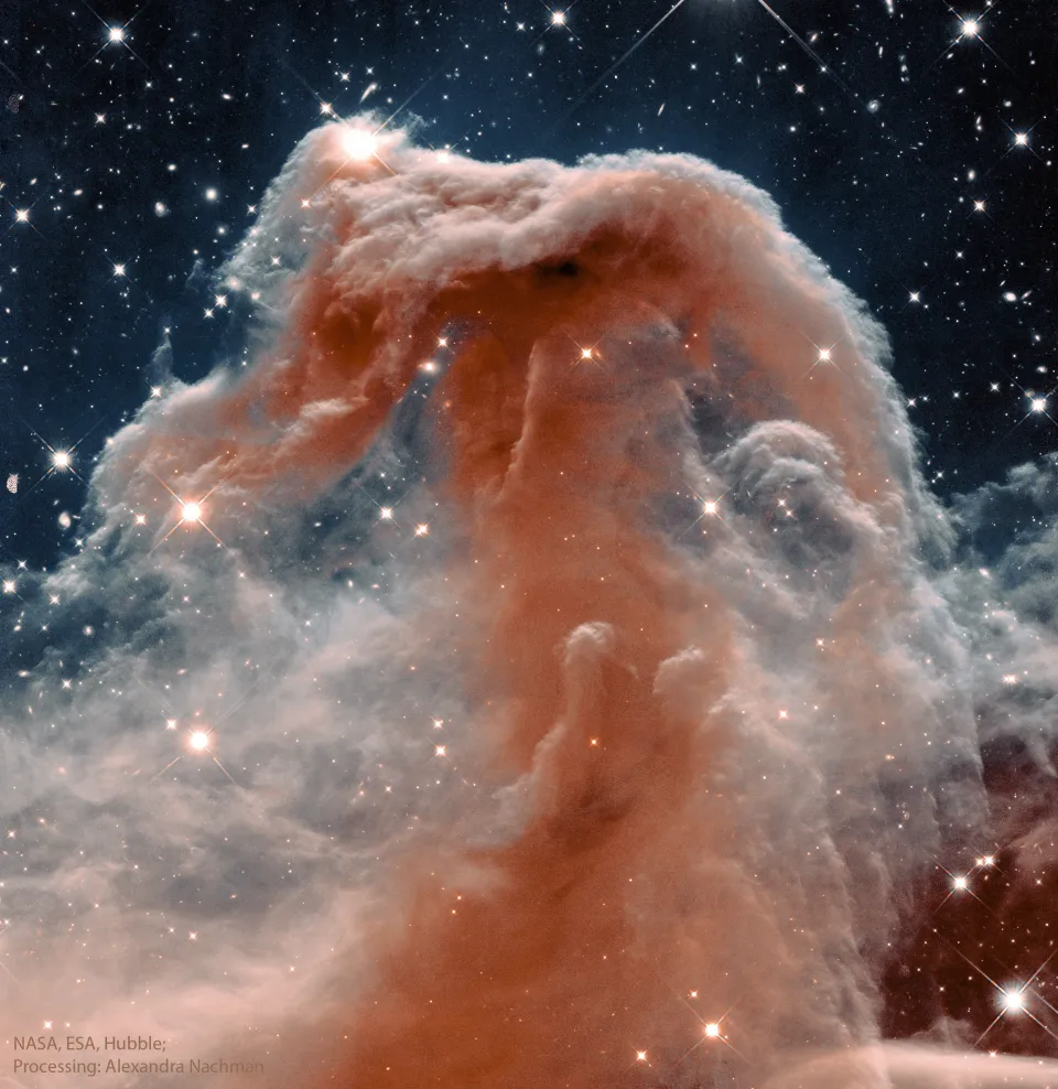 哈勃望远镜拍摄的红外马头星云