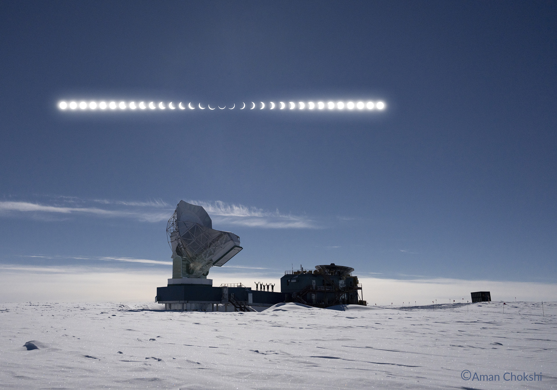 南极风景画：日食与来自南极的明信片