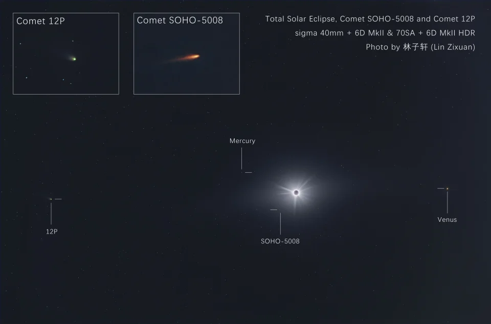 日全食与彗星的天文奇观