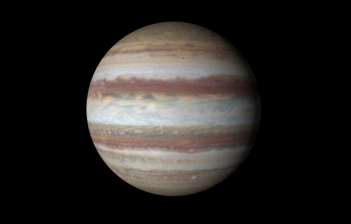 NASA哈勃望远镜拍摄的4K木星超清视频
