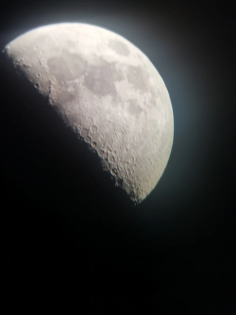 自制望远镜观月