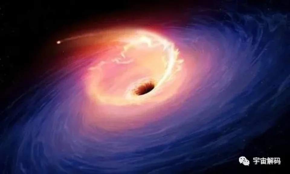 距地球2.15亿光年外，一颗恒星被大质量黑洞吞噬，场面壮观