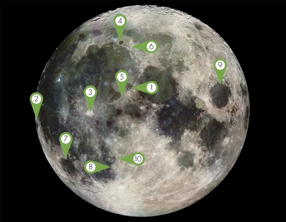 看月球？月面10大推荐特征观赏攻略