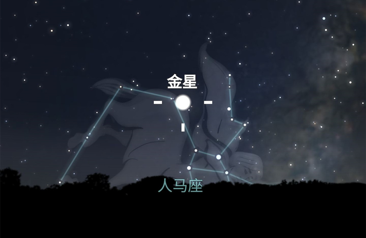 实拍冬季夜晚金星亮度-4.0等